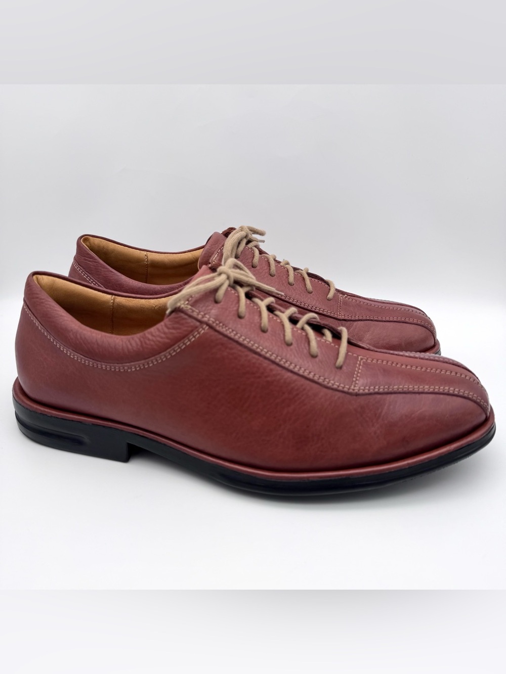 Sandro Moscoloni Bicycle Toe Oxford Brown Leather Men's  12 D Comfort Lace Up